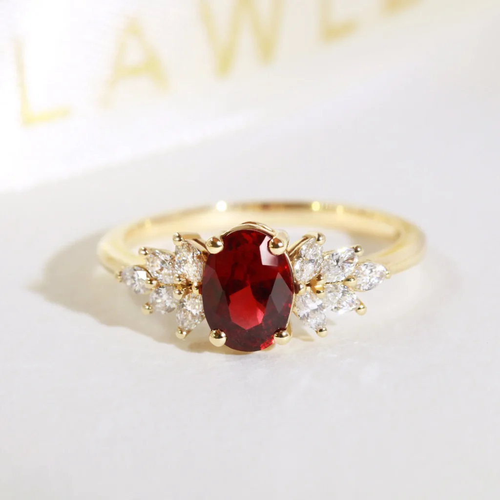 Ruby and Gold Engagement Rings